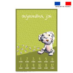 Coupon pour couverture mensuelle bébé motif bébé dalmatien - Création Stillistic