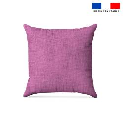 Tissu imperméable aspect lin lilas