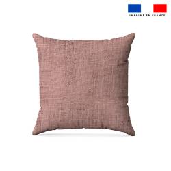 Tissu imperméable aspect lin rose pastel