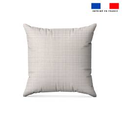 Tissu imperméable motif chiné aspect lin écru