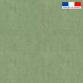 Tissu imperméable vert olive aspect lin