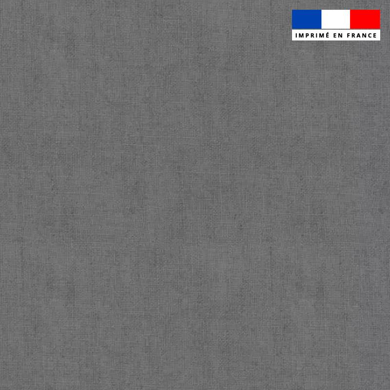 Tissu imperméable gris souris aspect lin