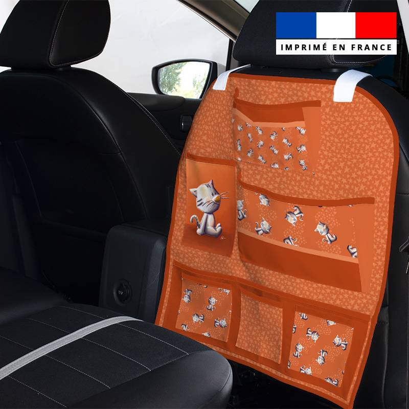 Patron pour organisateur de voiture motif bébé chat + Coupon pochette Offert - Création Stillistic