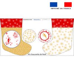 Kit chaussette de noel motif oiseau rouge - Création Lili Bambou Design