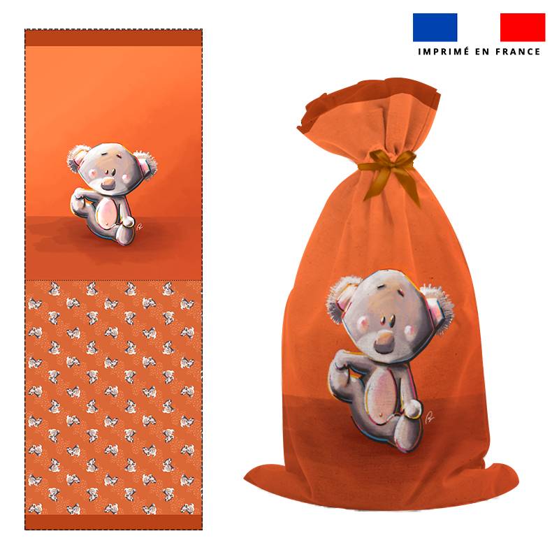 Kit sac à jouets motif bébé koala - Création Stillistic