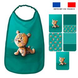 Lot de 5 coupons éponge pour serviettes de table pour enfant motif bébé guépard - Création Stillistic