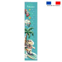 Coupon pour toise personnalisé - Hippo surf - Création Stillistic