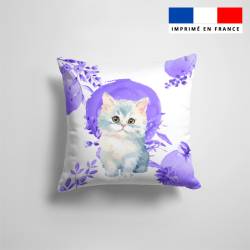 Coupon 45x45 cm motif chat aquarelle