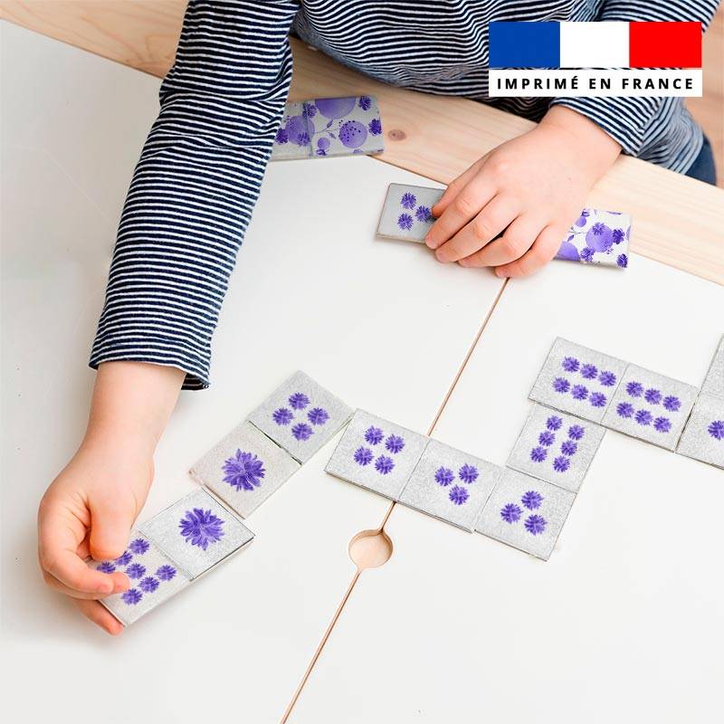 Patron imprimé pour jeu de dominos motif chat aquarelle