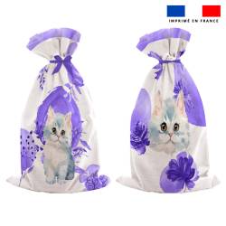 Kit sac à jouets motif chat aquarelle