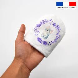 Kit mini-gants nettoyants motif chat aquarelle