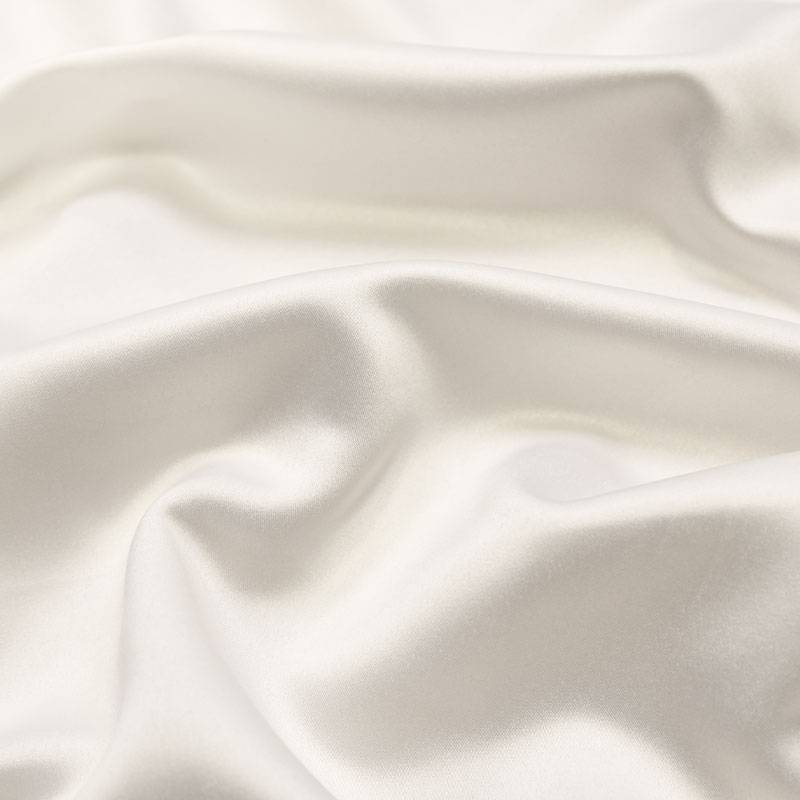 coupon - Coupon 55cm - Satin microfibre royal blanc cassé