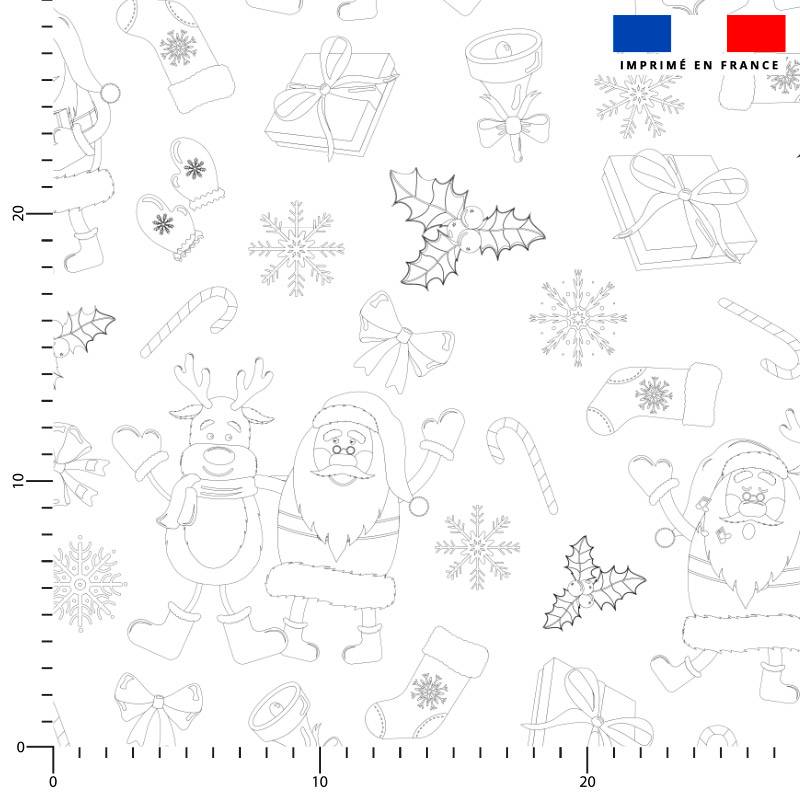 Coton à colorier motif Noël