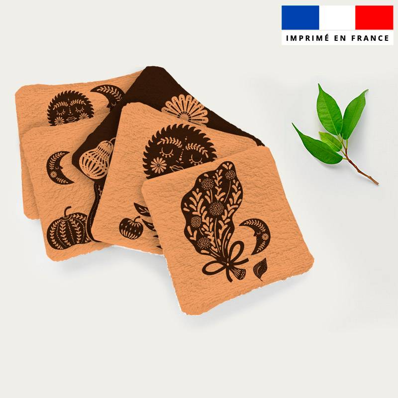 Coupon lingettes lavables motif éclat d'automne