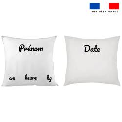 Coupon pour coussin de naissance personnalisé - Prénom, photo, date