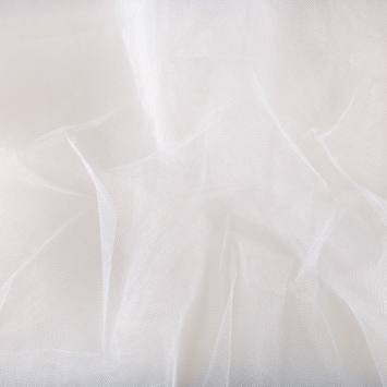 Tulle brillant 300 cm Silk blanc