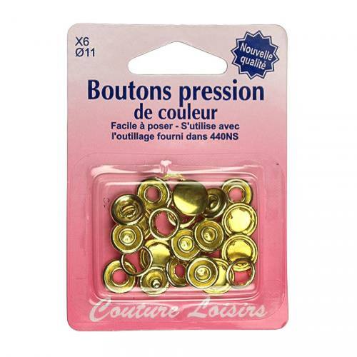 Recharge boutons pression couleur or X6