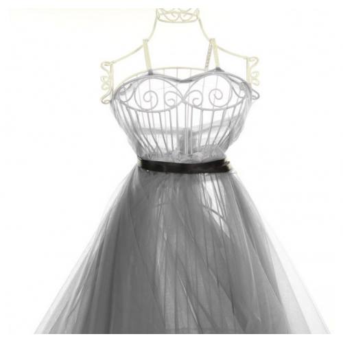 Tulle gris pour robe de mariée grande largeur