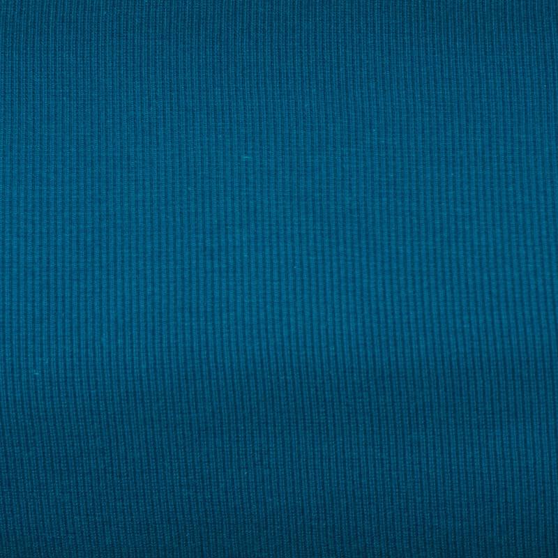 Tissu tubulaire bord-côte maille bleu pétrole