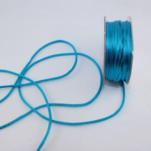 Cordelette en bobine bleu celeste 2 mm