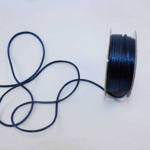 Cordelette en bobine bleu marine 2 mm