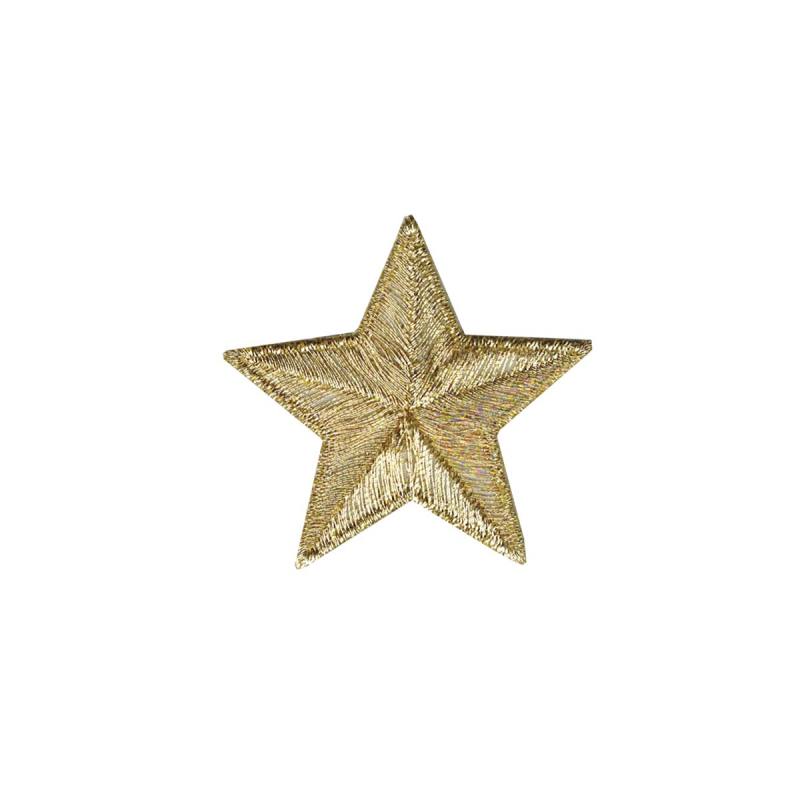 Ecusson "Grande étoile dorée" thermocollant 