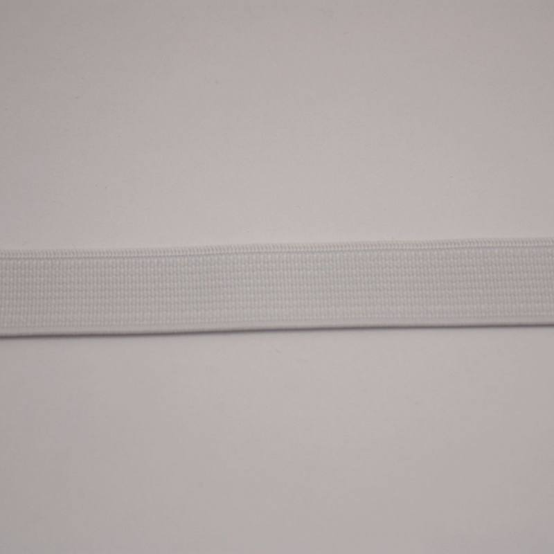 Elastique cotelé blanc 15 mm