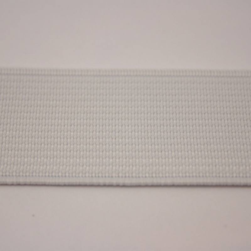 Elastique cotelé blanc 25 mm
